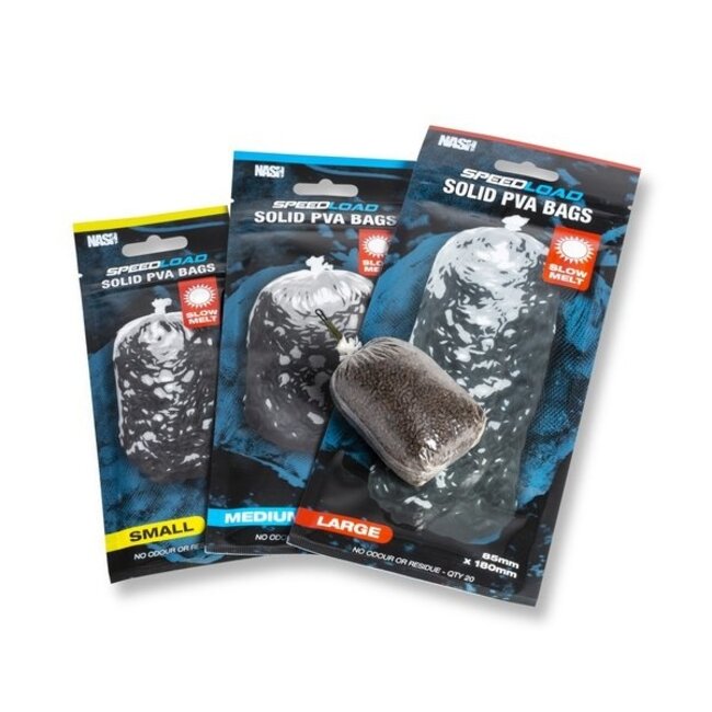 Nash Speedload Sacs PVA solides à fusion lente