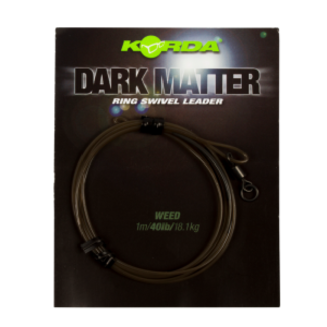 Korda Dark Matter 40lb Leader (Taille 8) Ring Swivel