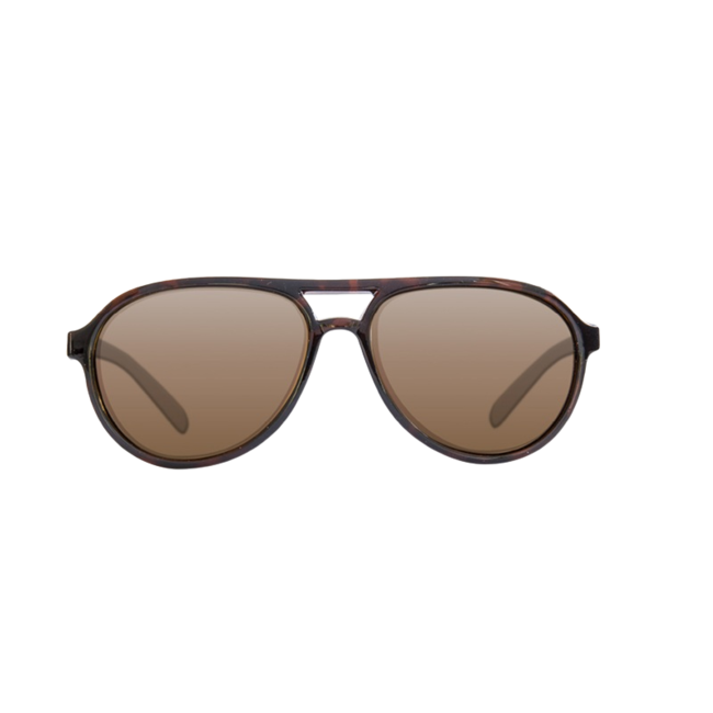 Korda Lunettes de soleil Aviator | monture tortue | verre marron