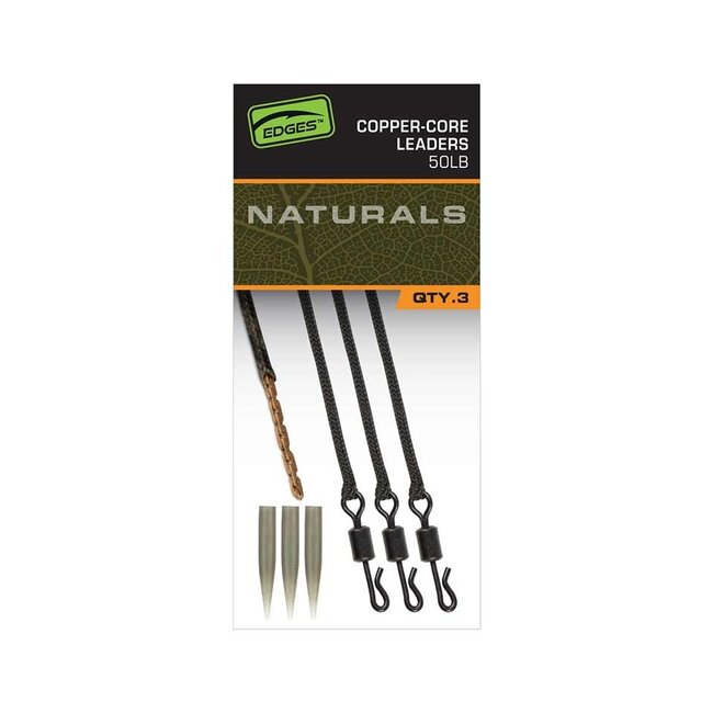 FOX EDGES™ Naturals Copper Core Leaders : Performance supérieure grâce à la technologie Copper Core