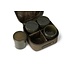 FOX Voyager 6 Pot Hookbait Case pour le stockage des hameçons, des dips et des liquides