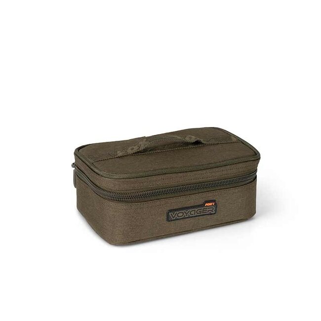 FOX Voyager 8 Pot Hookbait Case avec huit pots étanches et double fermeture éclair