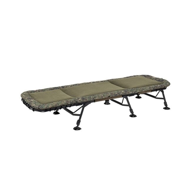 Trakker RLX 6 Leg Bed - Lit de pêche de luxe avec support lombaire réglable et pieds stables