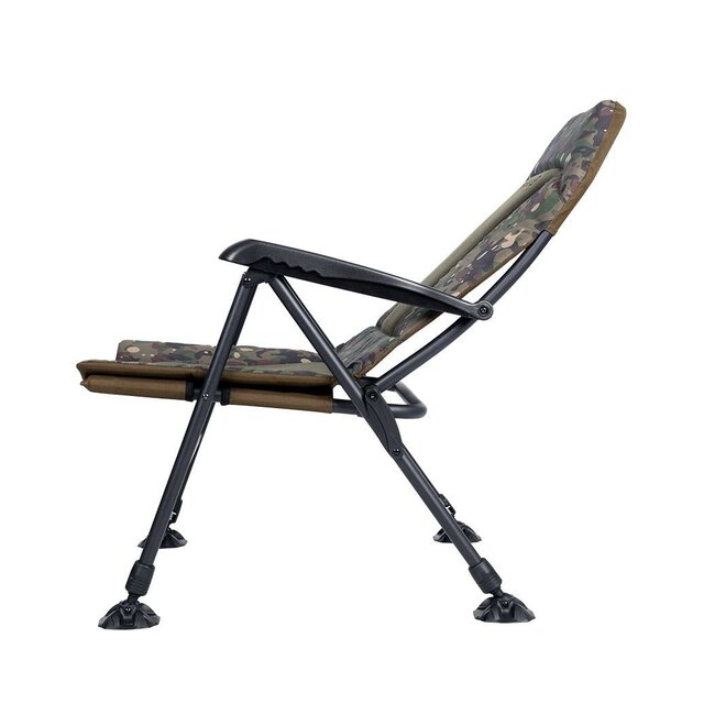 Trakker Chaise inclinable RLX - Chaise de pêche confortable avec dossier réglable et Trakker Camo