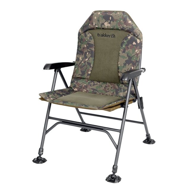 Trakker RLX Recliner Tall - Fauteuil réglable et confortable à motif camouflage pour l'extérieur