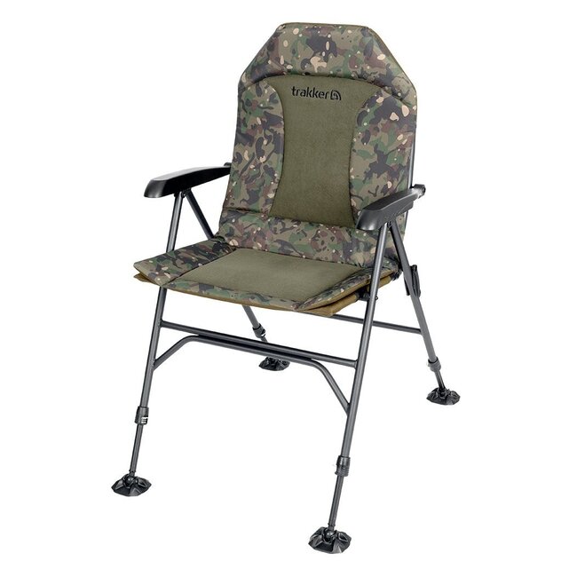 Trakker RLX Recliner Tall - Fauteuil réglable et confortable à motif camouflage pour l'extérieur