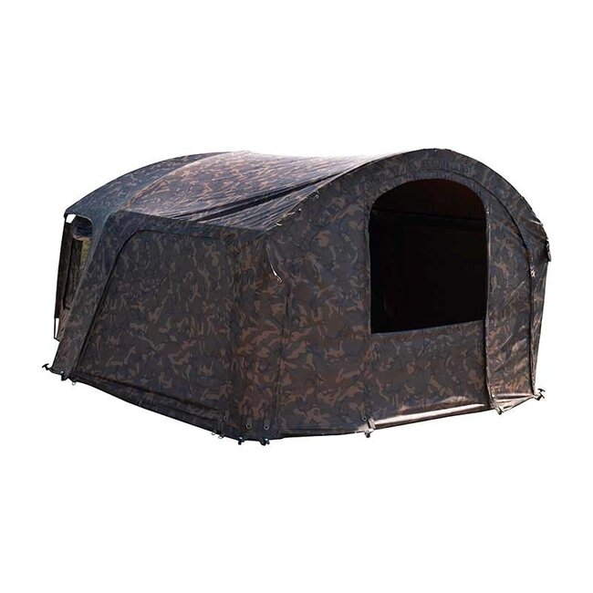 FOX Extensions Frontier Camo Deluxe pour plus d'ombre et de confort dans le bivvy