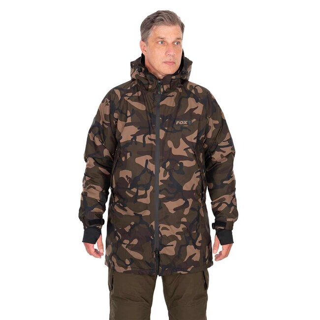 FOX Sherpa Tec 3/4 Jacket - Veste d'hiver avec Sherpa Fleece - Camo - Waterproof