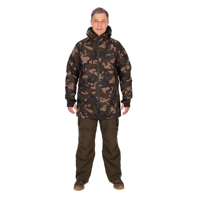 FOX Sherpa Tec 3/4 Jacket - Veste d'hiver avec Sherpa Fleece - Camo - Waterproof