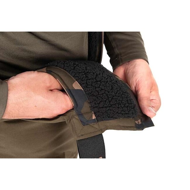 FOX Sherpa Tec Salopettes - Pantalon d'hiver avec Sherpa Fleece - Khaki - Imperméable