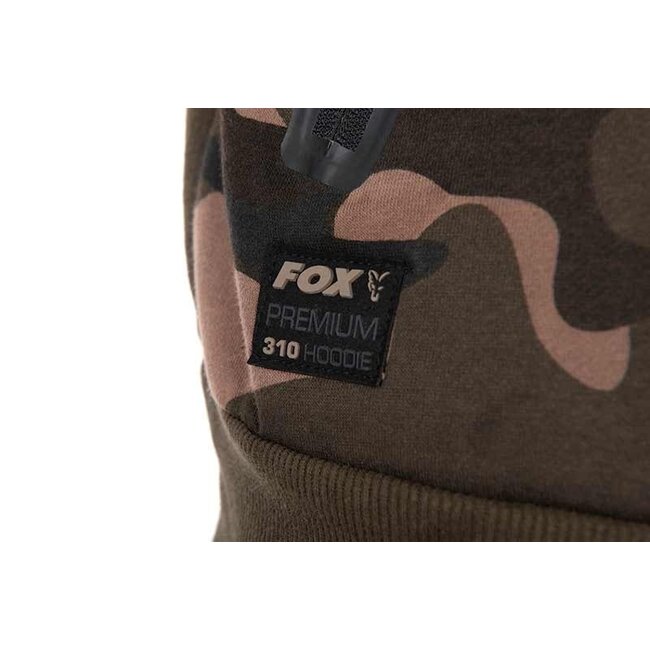 FOX Premium 310 Zipped Hoodie Camo - Hoodie luxueux et chaud avec fermeture à glissière complète