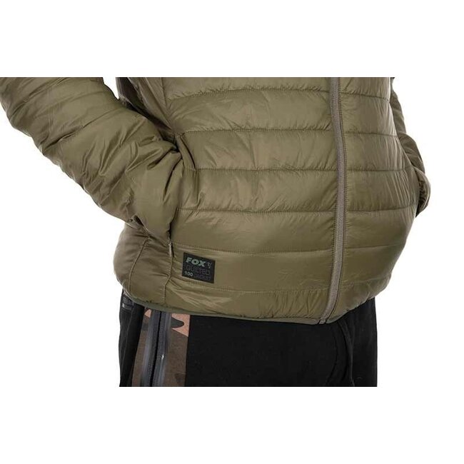 FOX Veste QUILTED 100 Olive - Légère, chaude et confortable avec capuche