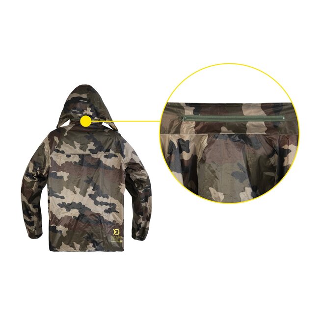 Delphin Combinaison de pluie Camouflage - Imperméable et compacte pour les jours de pluie