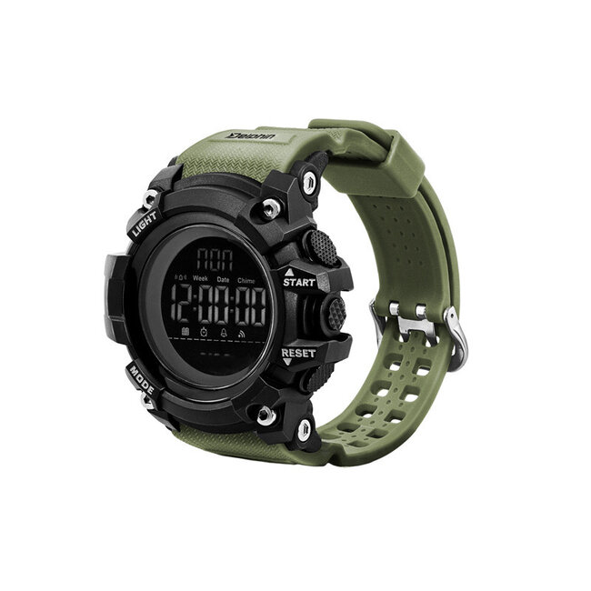 Delphin Montre numérique Delphin WIRUS en vert carpy, robuste et étanche jusqu'à 50m.