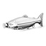 Delphin Inox Hip Flask Boost - gourde en acier inoxydable en forme de poisson d'une capacité de 140 ml