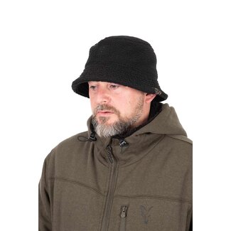 FOX Chapeau Bucket Sherpa - Noir - Élégant et chaud
