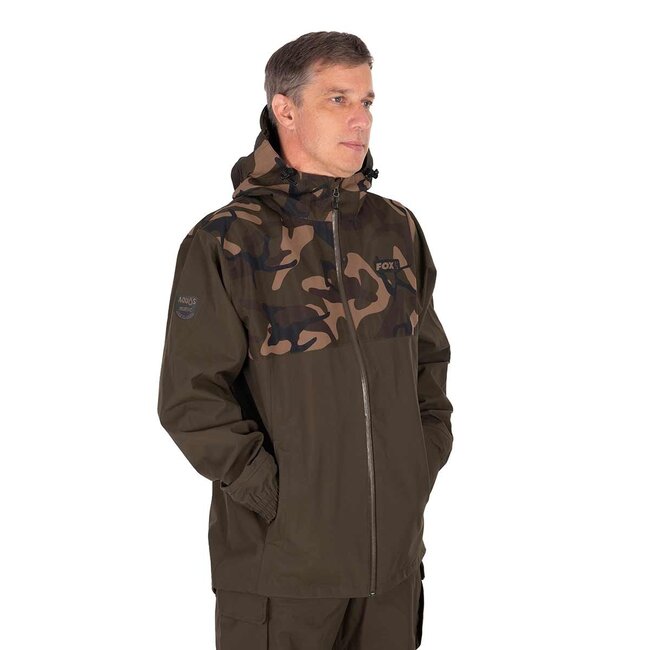 FOX Veste RS25K ¾ - Veste technique imperméable pour l'extérieur en kaki.