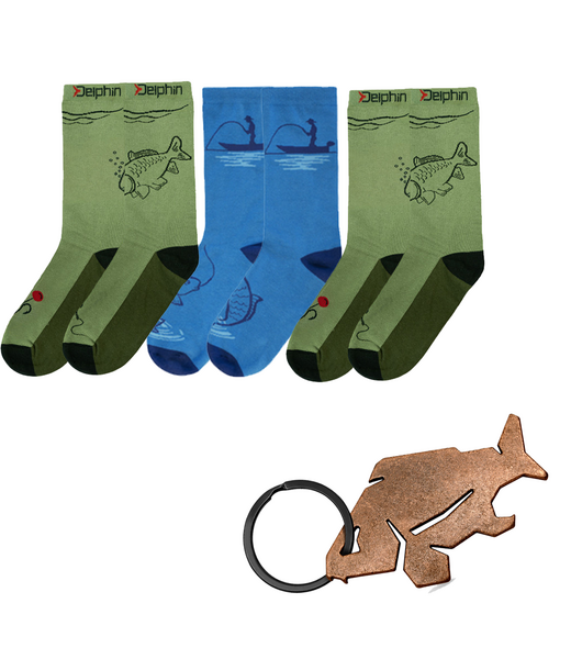 karpercentrale Boîte cadeau - Chaussettes et ouvre-bière Carpe - 41-46