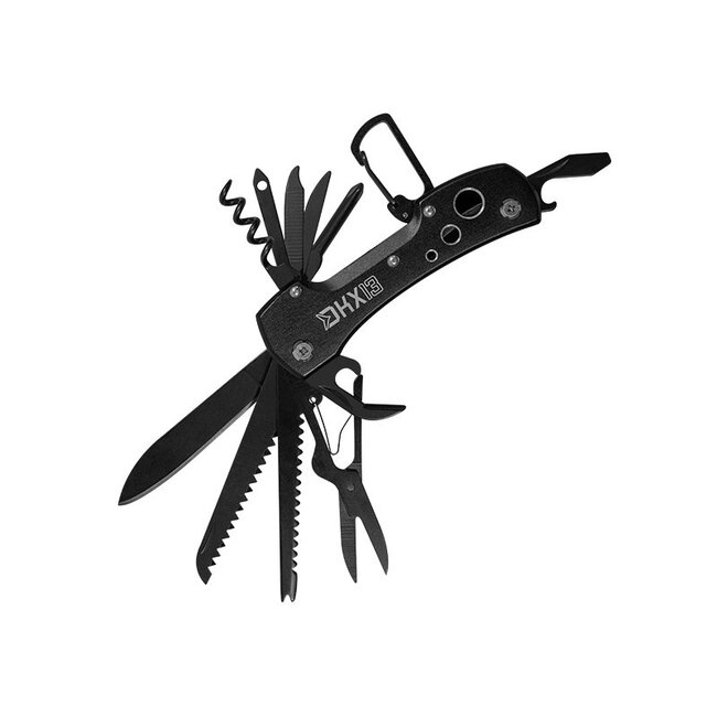Delphin Couteau de poche KnifeX13 - Multitool avec 13 fonctions pour l'extérieur et les pêcheurs