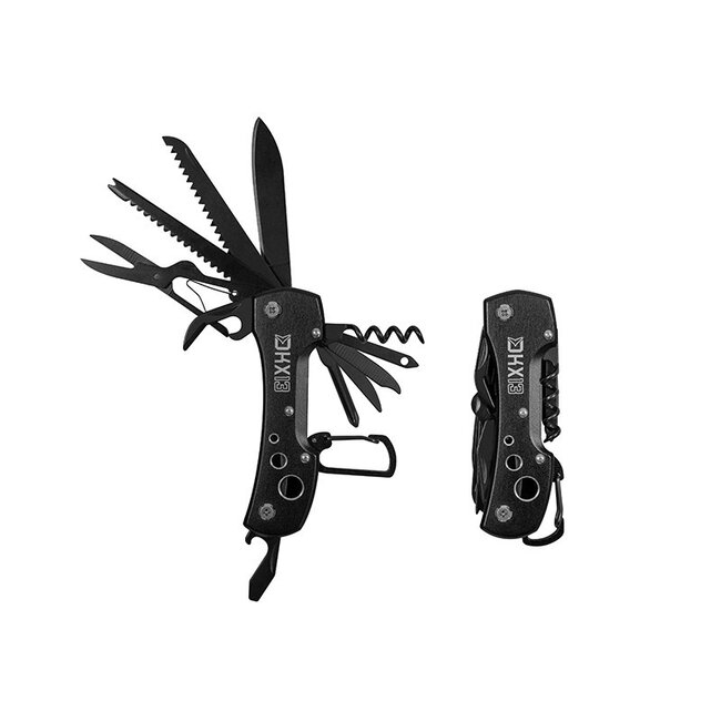 Delphin Couteau de poche KnifeX13 - Multitool avec 13 fonctions pour l'extérieur et les pêcheurs