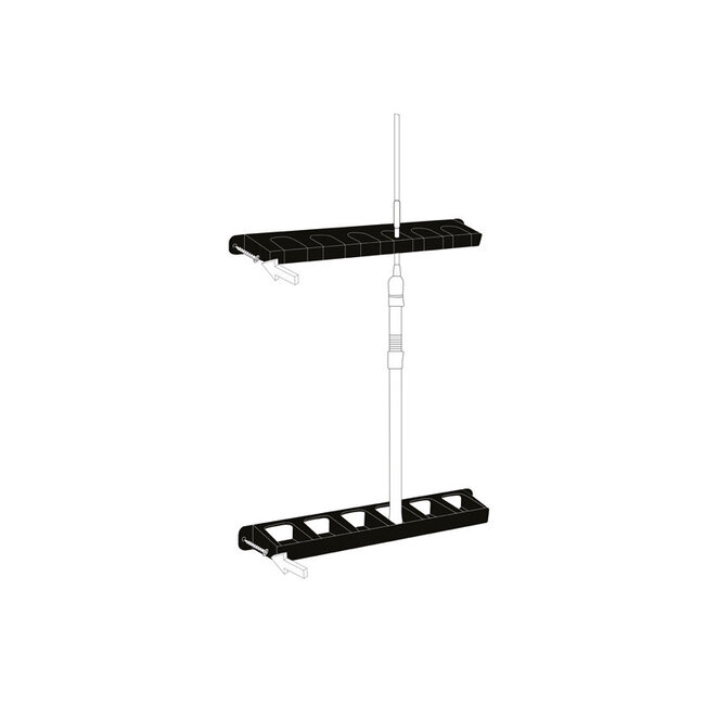 Delphin WallHOLD Support pour 6 tiges - Pratique et durable - Facile à assembler