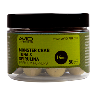 Avid Carp Monstre crabe-thon et spiruline - 14mm - Pop-Ups