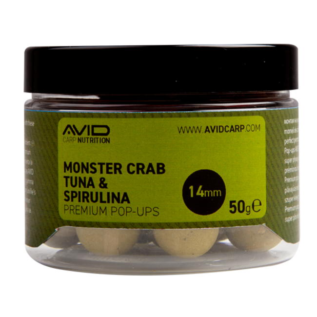 Avid Carp Monstre crabe-thon et spiruline - 14mm - Pop-Ups