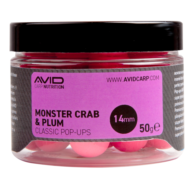 Avid Carp Monstre crabe et prune - 14mm - Pop-Ups