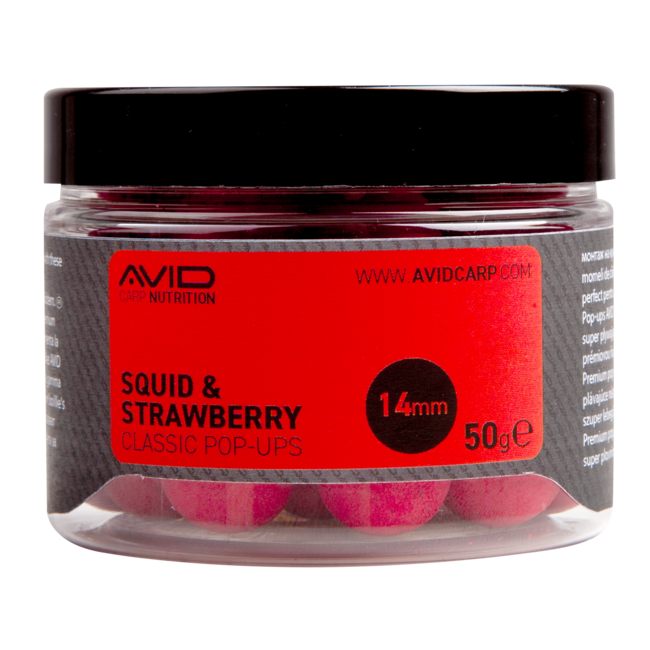 Avid Carp Calmar et fraise - 14mm - Pop-Ups