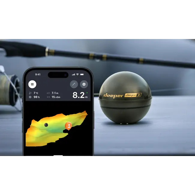 Deeper Chirp+ 3 - Sonar intelligent - sans fil - 3 faisceaux - Détecteur de poissons