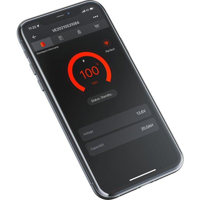 Voltium LiFePO4 - 60Ah - 12.8V - Batterie intelligente - Bluetooth - Batterie