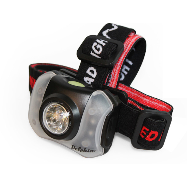 Delphin Polar X - Lampe frontale - DEL rouge et blanche - Légère