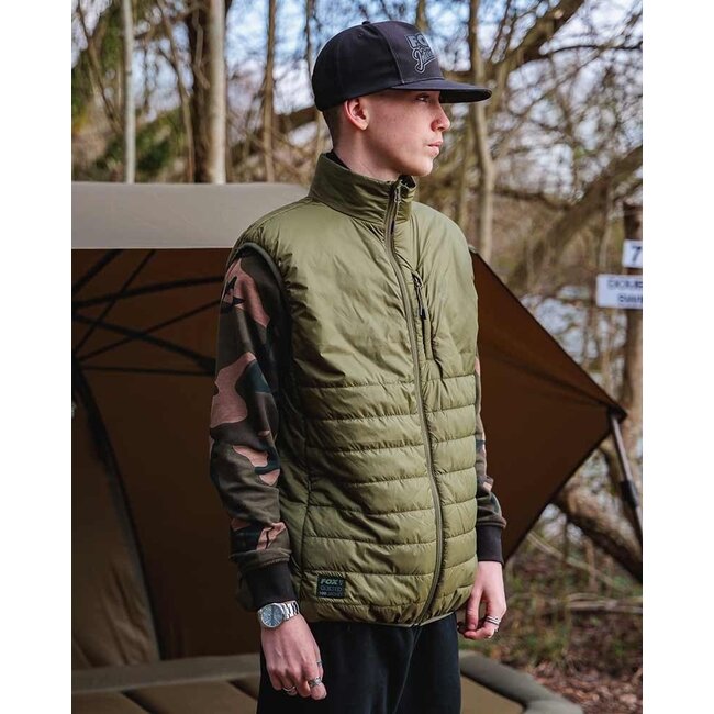 FOX 100 Gilet - Bodywarmer - Vert olive - Léger - Doublé