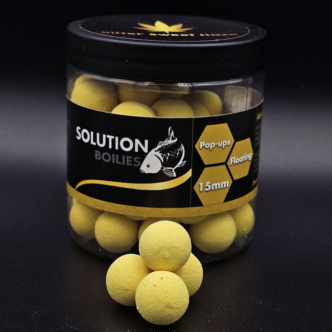 CC Solution Boilies Bitter Sweet Haze Jaune délavé 15mm pop-ups