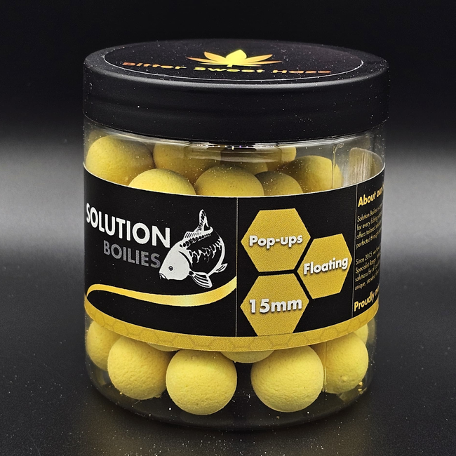 CC Solution Boilies Bitter Sweet Haze Jaune délavé 15mm pop-ups