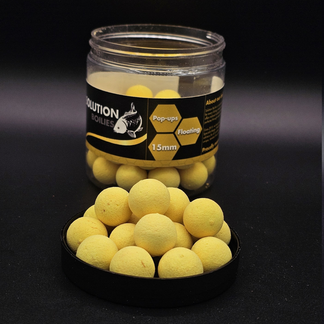 CC Solution Boilies Bitter Sweet Haze Jaune délavé 15mm pop-ups
