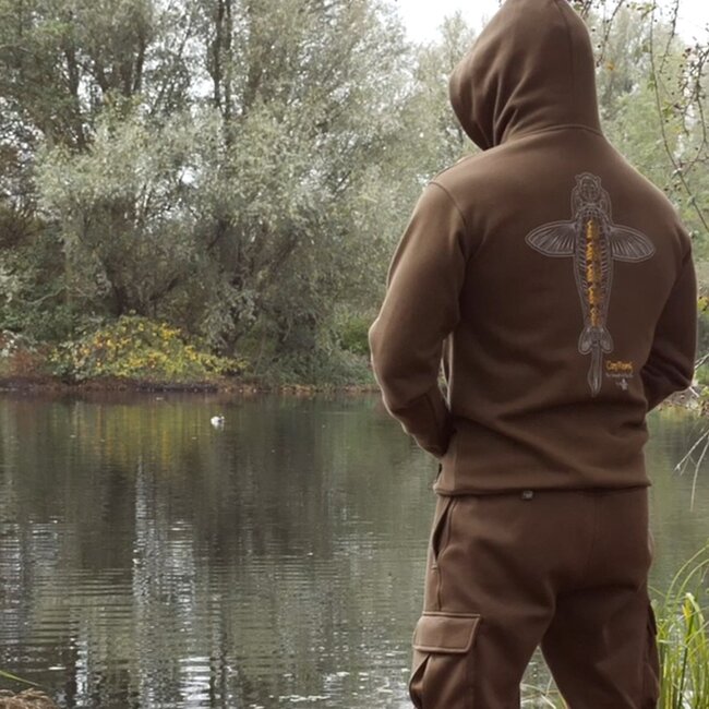 Vass Carp Rising - Sweat à capuche - Vert kaki - Intérieur en polaire - Vêtements