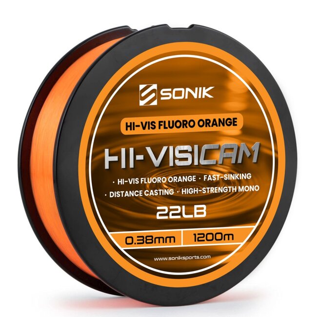 Sonik HI-Visicam Fluoro Orange - Ligne pour la carpe