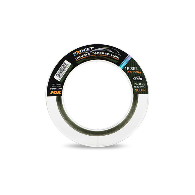 FOX Exocet Pro Double Tapered Mainline - Low Vis Green - Ligne principale en nylon effilée