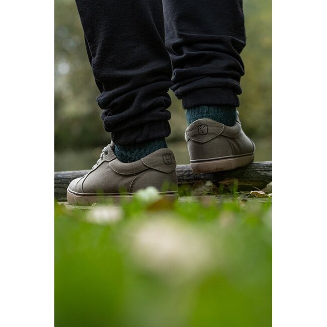 FOX Chaussure en toile kaki - Basse - Confortable et durable - Chaussure décontractée