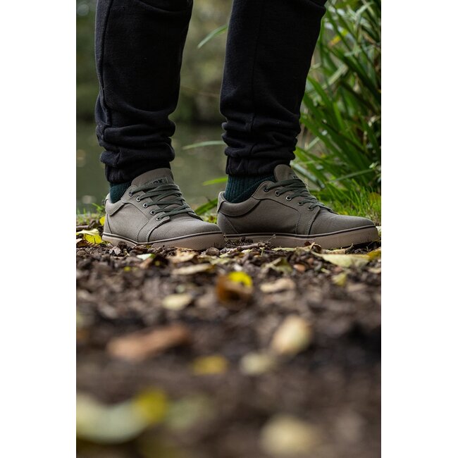 FOX Chaussure en toile kaki - Basse - Confortable et durable - Chaussure décontractée