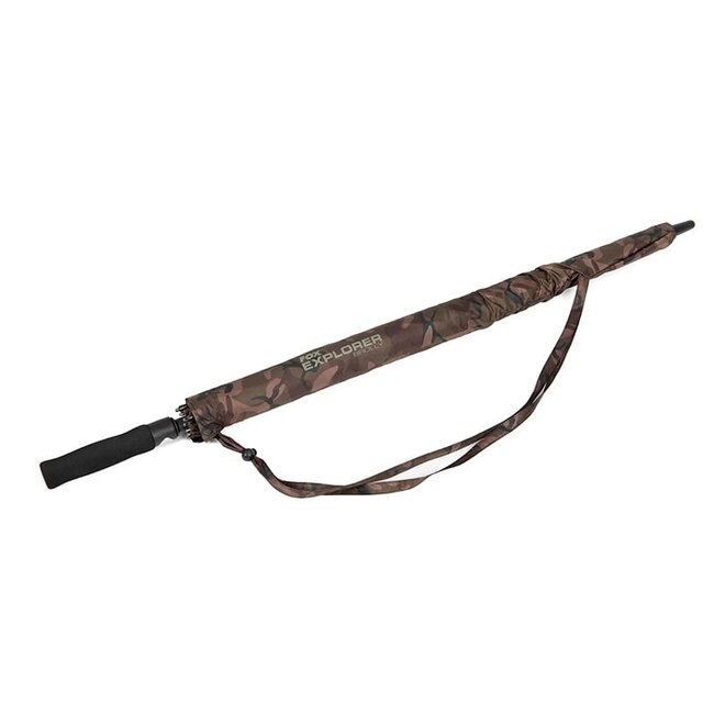 FOX EXP Brolly - Compact - Design camouflage - Système de parapluie résistant au vent