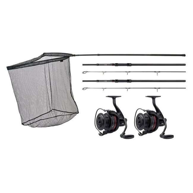 JRC Rova Carp LT 2-Rod Combo - 2 cannes, 2 moulinets + épuisette