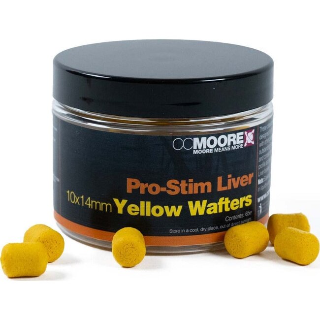 CC Moore Pro-Stim Liver - Dumbell Wafters - Jaune - 10 x 14 mm