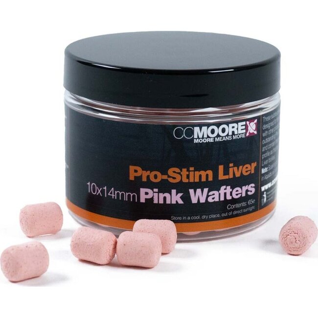 CC Moore Pro-Stim Liver - Dumbell Wafters - Rose - 10 x 14 mm