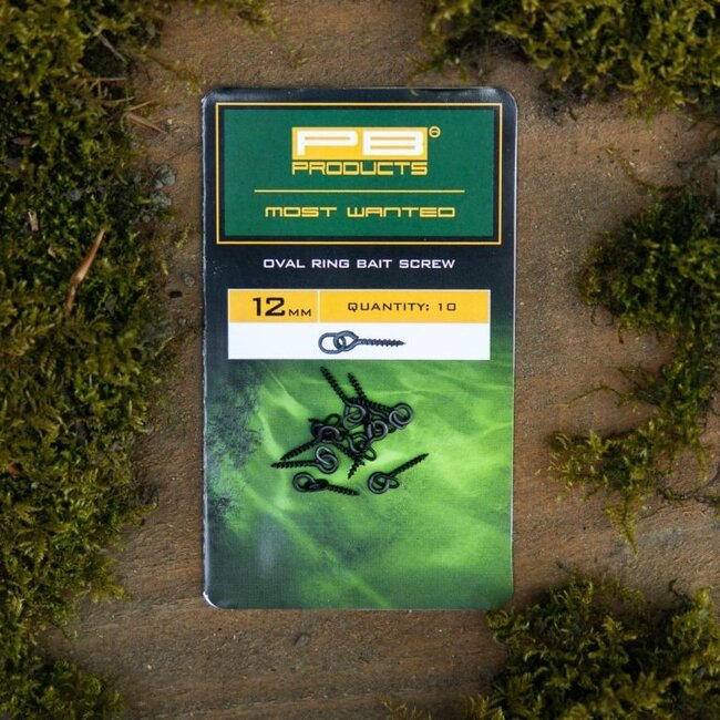 PB Products Oval Ring Bait Screw 12mm 10pcs