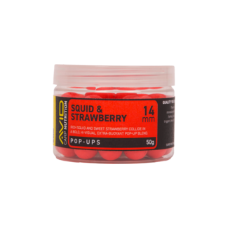 Avid Carp Squid & Strawberry Pop-up - 14 mm - Rouge
