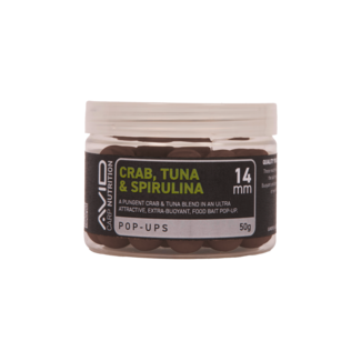 Avid Carp Crabe, thon et spiruline - Pop-ups - 14 mm - Naturel