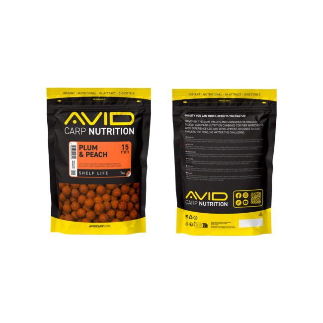 Avid Carp Plum & Peach - 1KG - Boilies