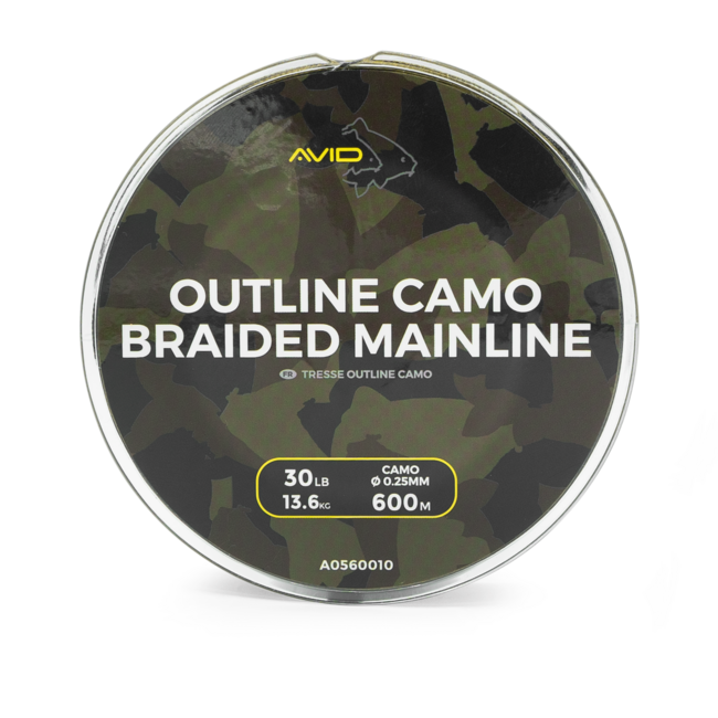Avid Carp Outline Camo - Ligne principale tressée - 30LB